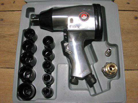 1/2" AIR IMPACT WRENCH KIT WITH SOCKETS CASE AIR TOOL