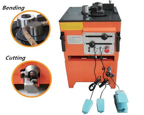 REBAR BENDER / CUTTER COMBO ELECTRIC HYDRAULIC 25MM 1" #8 HEAVY DUTY W/TWO FOOT CONTROLLS SKU# 961050 / BMRBC-25