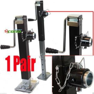 8000LB Hitch Mount Trailer Jack 2pc Sidewind Adjustable Tube Towing