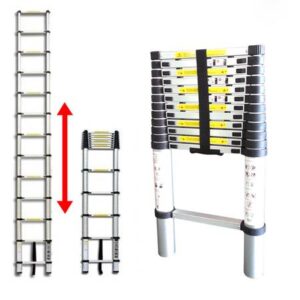 TITANIUM 12.5 FT ALUMINIUM TELESCOPIC LADDER