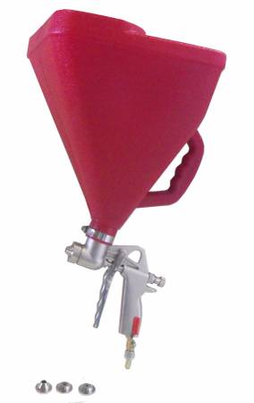 AIR TEXTURE GUN TEXTURE HOPPER LARGE - 3 WAY - RED