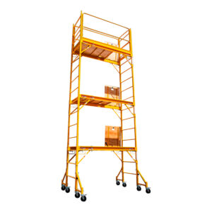 SCAFFOLDING 18 FT HEIGHT W/GUARD RAIL & OUTRIGGERS  #SCAF-18HP WITH SAFECLIMB HATCH PLATFORMS